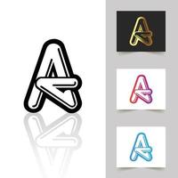 een brief logo abstract ontwerp vector