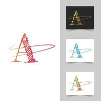 een brief logo abstract ontwerp vector