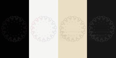 mandala decoratief en decoratief zwart in wit en gouden abstracte kleurrijke designcollectie vector