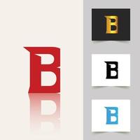 b letter logo professioneel abstract ontwerp vector