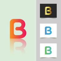 b letter logo professioneel abstract ontwerp vector