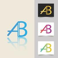 ab brief logo professioneel abstract ontwerp vector