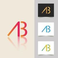 ab brief logo professioneel abstract ontwerp vector