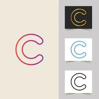 c brief logo professioneel abstract ontwerp vector