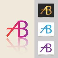 ab brief logo professioneel abstract ontwerp vector