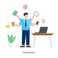 multitasker medewerker vector