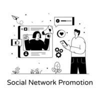 sociale netwerk promotie vector