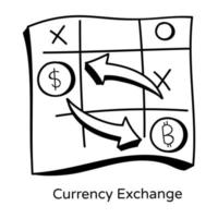 fiscale valuta wisselen vector