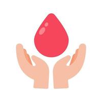 bloeddonatie vector het concept van bloed moet het leven van de patiënt redden.