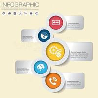 cirkel infographics ontwerpsjablonen set, vijf stappen of opties, vector eps10 illustratie