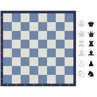schaakbord met stukken vector