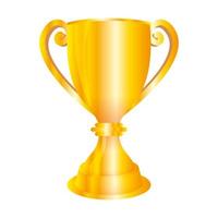 Trofee cup award geïsoleerde pictogram vector