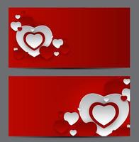 Valentijnsdag hartsymbool cadeaubon. liefde en gevoelens backgr vector