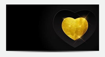 cadeaubon sjabloon voor uw bedrijf. Valentijnsdag hart kaart liefde en gevoelens achtergrondontwerp. vector