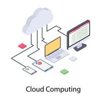 cloud computing-concepten vector