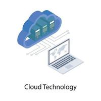 concepten voor cloudtechnologie vector