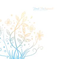 Hand getekend decoratieve florale achtergrond vector