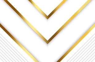 abstracte geometrische lay-outachtergrond met wit en gouden element elegant geometrisch ontwerp met gouden lijnvector vector