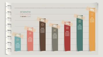 business concept infographic sjabloon met grafiek. vector