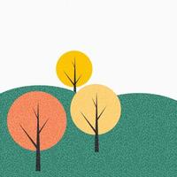 eenvoudige herfst boom achtergrond vectorillustratie vector