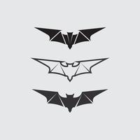 vleermuis logo dier en vector, vleugels, zwart, halloween, vampier, gothic, illustratie, ontwerp vleermuis icoon vector