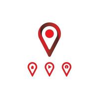 locatiepictogram, kaartlogo voor kaarten google maps, teken, route, positie, symbool en vectorlogo vector