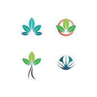 boom blad vector en groen logo ontwerp vriendelijk concept