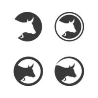 stier hoorn logo en symbolen sjabloon pictogrammen app vector