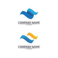 golven, water strand logo en blauwe symbolen sjabloon iconen app vector