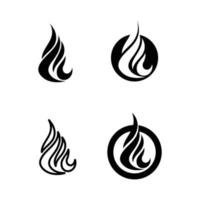 vuur vlam natuur logo en symbolen pictogrammen sjabloon vector