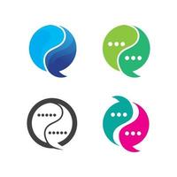 chat en bericht symbool vector logo ontwerp