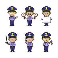 schattig politie ontwerp vector