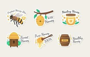 honingbij bescherming activisme stickerset vector