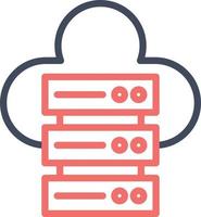 cloud database pictogram vector