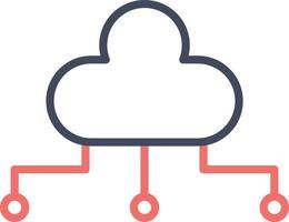 Cloud data distributie pictogram vector