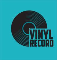 Zwarte vinyl record winkel dag platte concept vectorillustratie vector