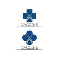 vaccin logo medische vector antibiotica vaccinatie virus vaccin, ontwerp en illustratie voor de gezondheidszorg