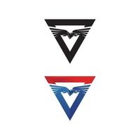 valk vleugels logo sjabloon vector pictogram logo ontwerp app