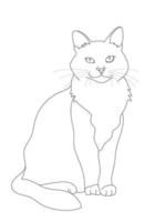 illustratie ontwerp schets van kat vector