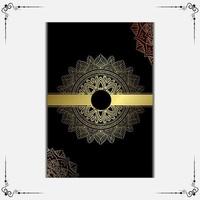 luxe gouden mandala sierlijke achtergrond voor bruiloft uitnodiging, boekomslag met mandala element stijl premium vector