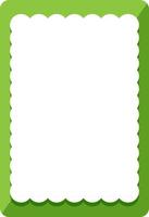 lege groene krul frame sjabloon voor spandoek vector