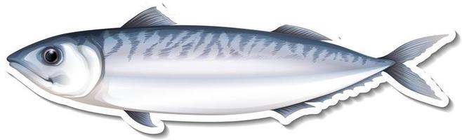 makreel zeevis cartoon sticker vector