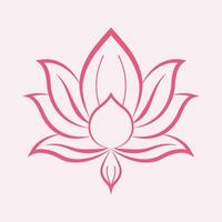 abstract lotus bloem icoon vector - symbool van zuiverheid en kalmte in artistiek eenvoud