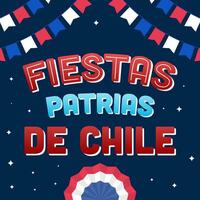 feesten patriotten de Chili illustratie ontwerp in helling vector