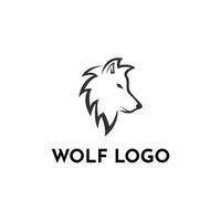 wolf hoofd logo ontwerp creatief idee vector