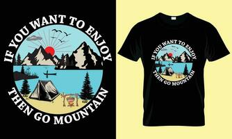 landschap t overhemd ontwerp. berg insigne t shirt. berg illustratie, buitenshuis, avontuur . vector grafisch voor t overhemd en andere toepassingen.