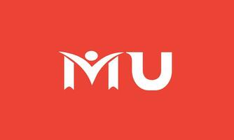 mu um m u abstract vector logo monogram