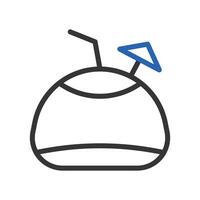 drinken icoon duokleur blauw grijs zomer strand symbool illustratie. vector