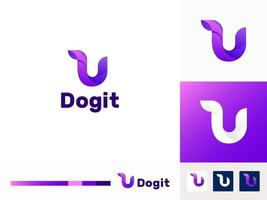 informatietechnologie logo pictogram ontwerpconcept vector