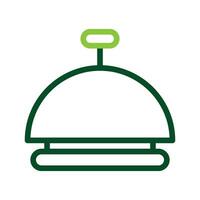 klok icoon duokleur groen kleur Pasen symbool illustratie. vector